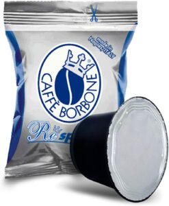 Cápsulas compatibles con las cafeteras de uso doméstico Nespresso Caffè Borbone mezcla azul 100 cápsulas