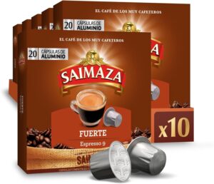 Cápsulas compatibles con máquinas Nespresso Saimaza Espresso 200 cápsulas
